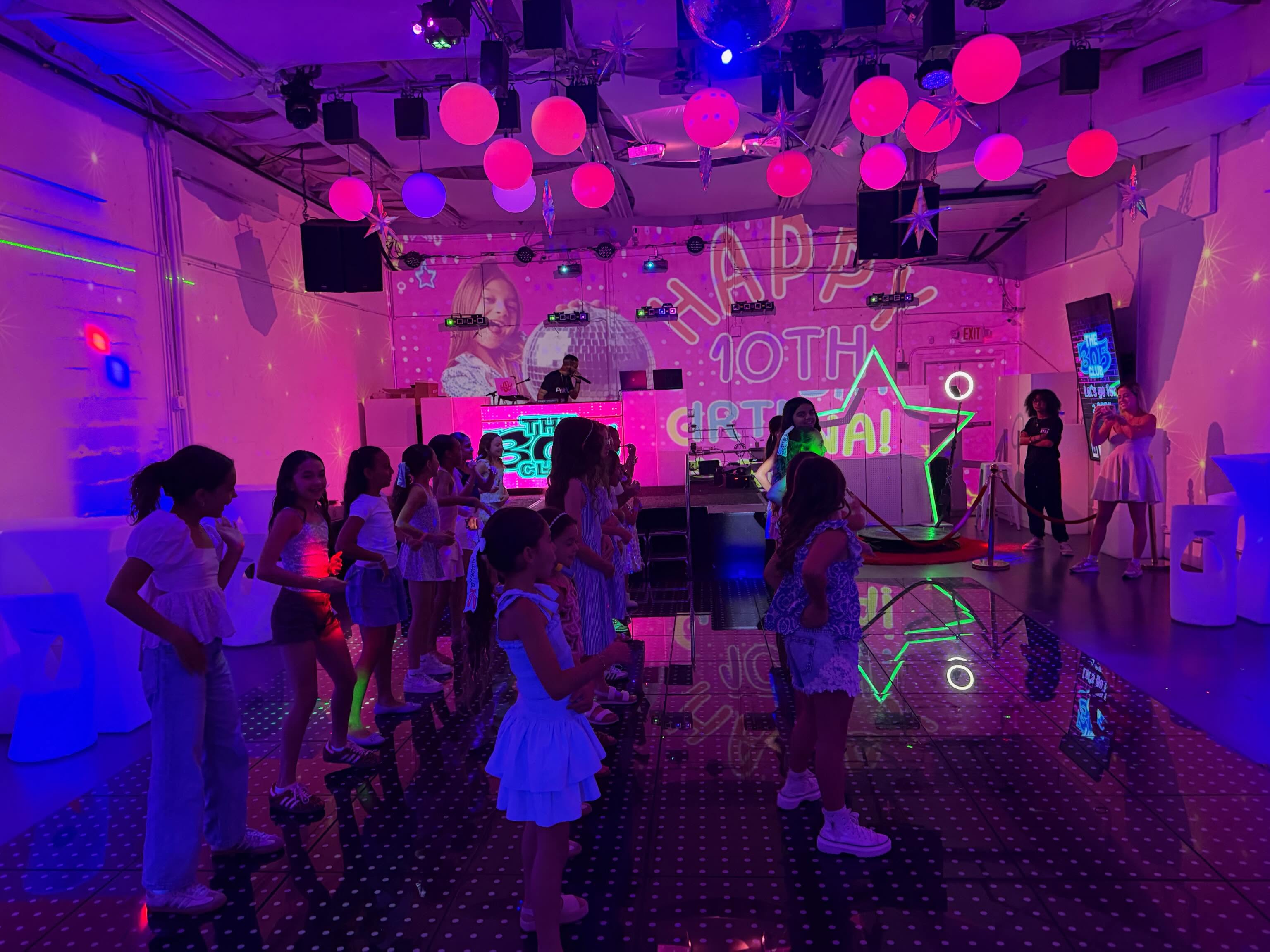Teen and tween birthday party at The 305 Club Miami